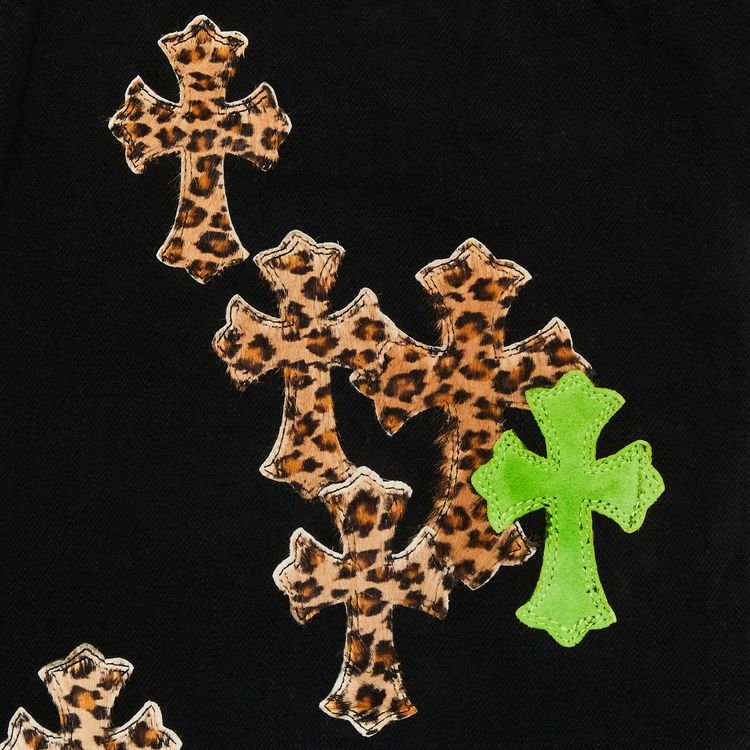Chrome Hearts Cross Patch Denim 'Black/Green/Cheetah' - side view - District 97 Clothing streetwear