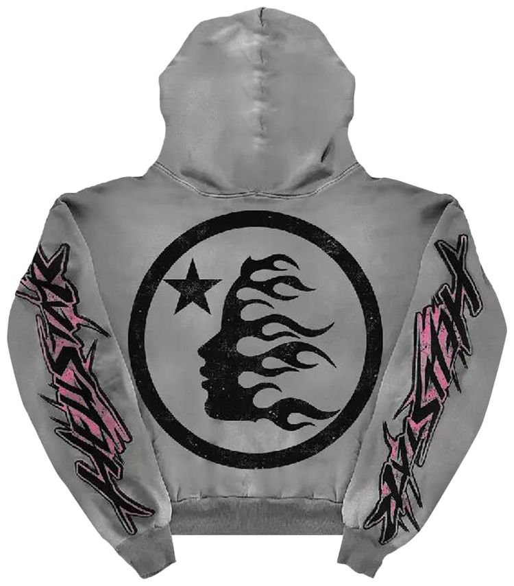 Hellstar Future Flame Hoodie Grey - side view - District 97 Clothing streetwear