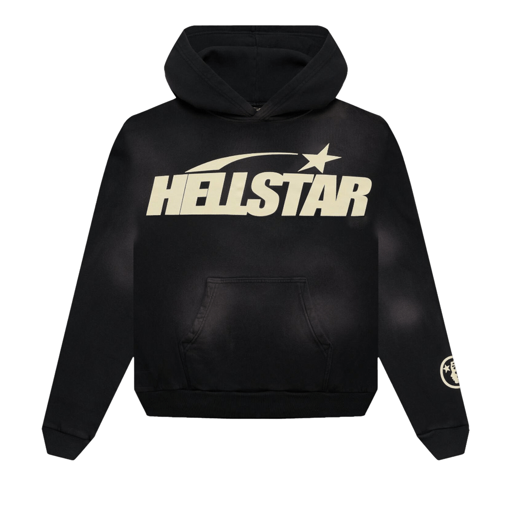 Hellstar Greatest Hits Smoke Uniform Hoodie Black - front view - District 97 Clothing streetwear