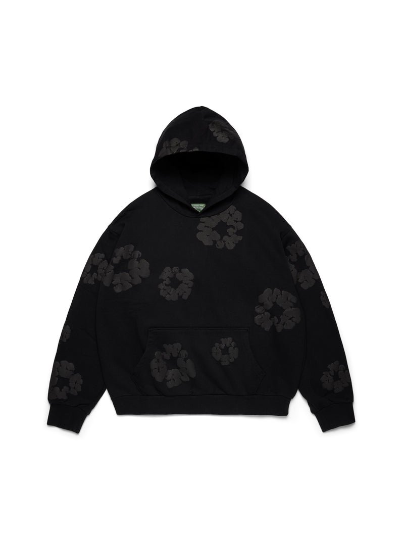Denim Tears Mono Wreath Hoodie Black - front view - District 97 Clothing streetwear