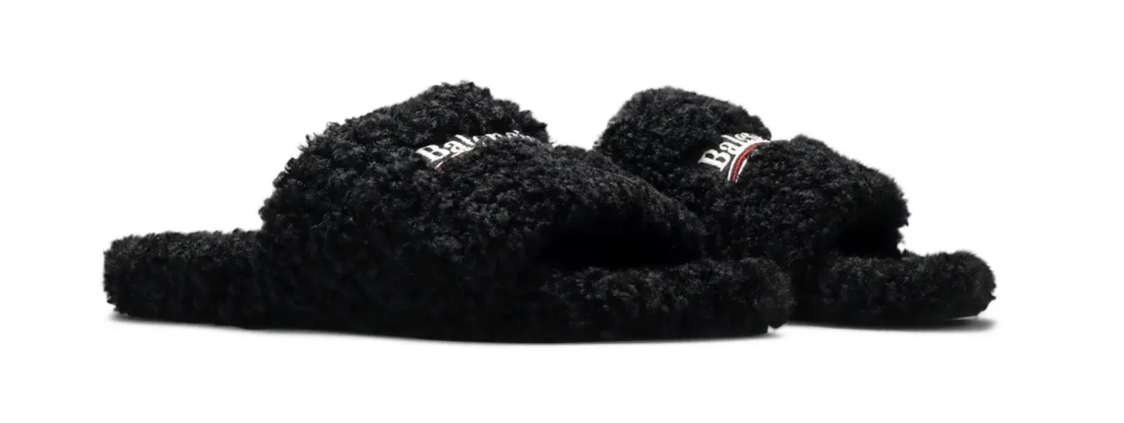 Balenciaga Furry Slides - front view - District 97 Clothing streetwear