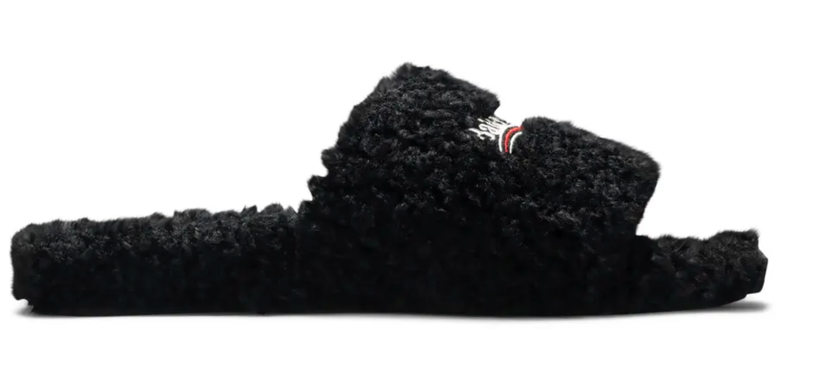 Balenciaga Furry Slides - side view - District 97 Clothing streetwear