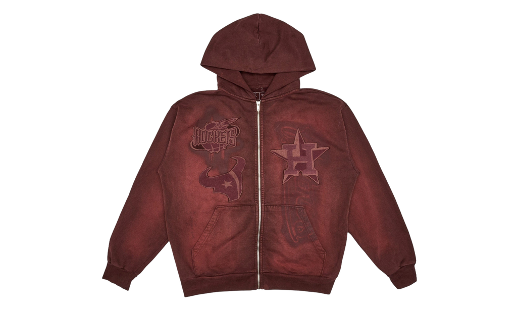 Cactus Jack Fanatics 2025 Rep Your City Houston Hoodie Red - front view - District 97 Clothing streetwear